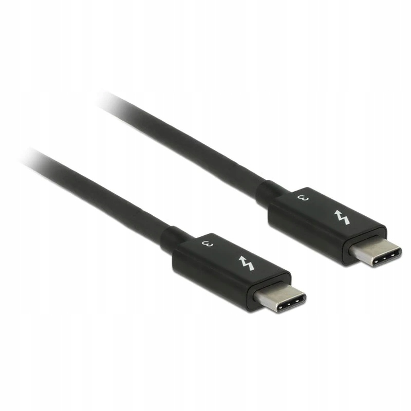 DELOCK KABEL THUNDERBOLT 3 M/M 0.5M CZARNY 84844