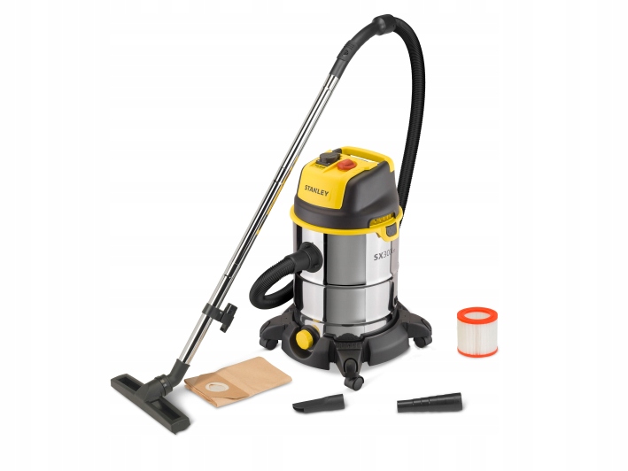 Odkurzacz warsztatowy 1600W 30L sucho mokro do pyłu garażu budowy Stanley