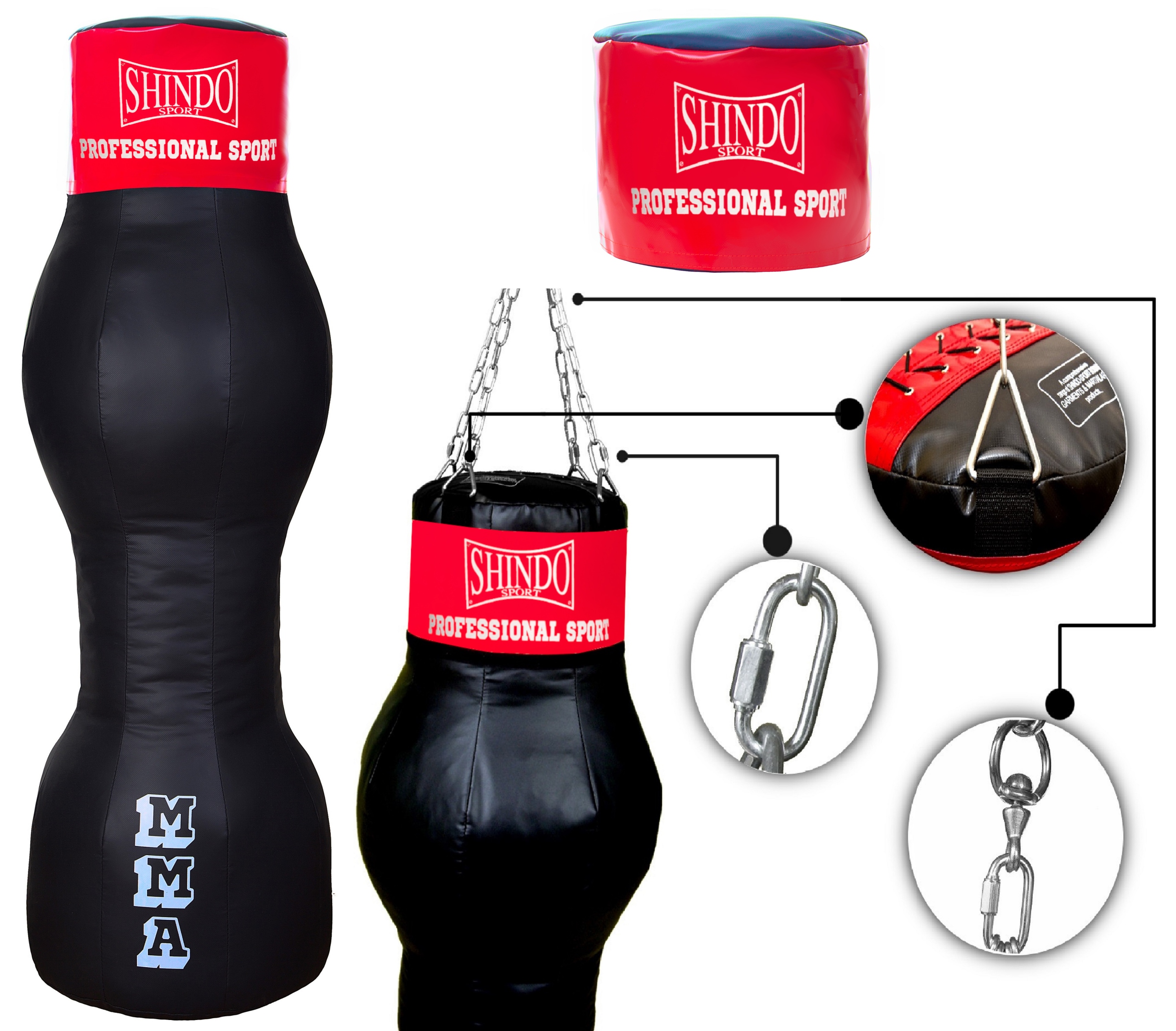 Mma Worek Treningowy Bokserski Manekin 40KG Pełny Profesjonalny