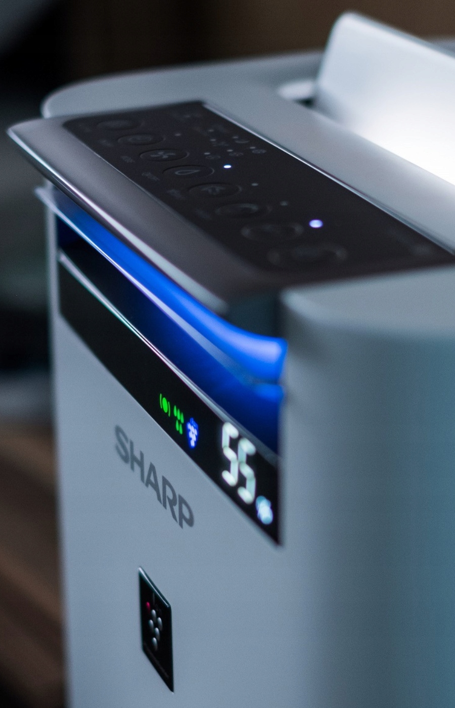 Sharp KCG40EUW oczyszczacz + nawilżacz + jonizator Poziom hałasu 19 dB