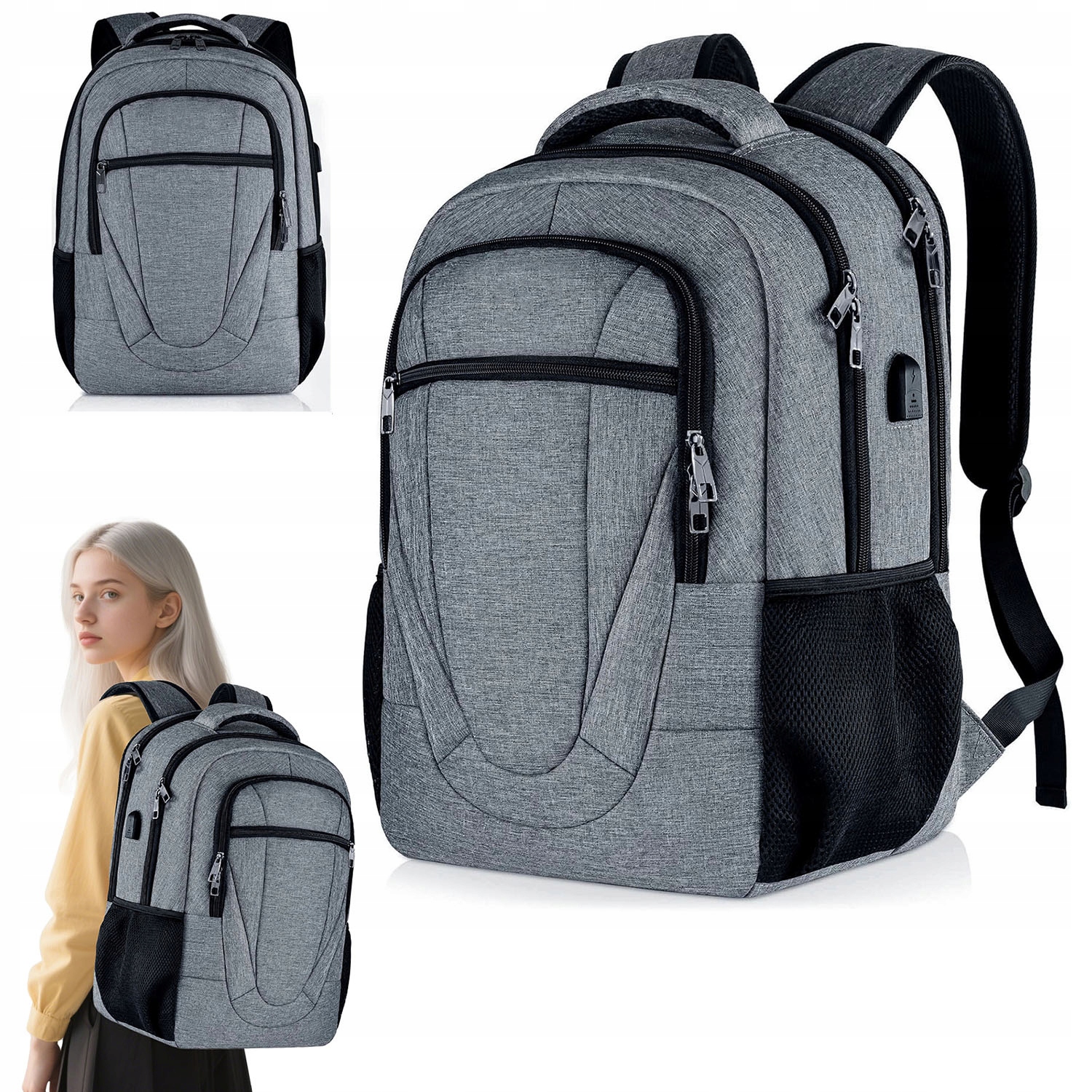 Plecak Laptop Multi-pocket Organizer 13 ”-17.3” LAPTOP/iPAD Butelka Wody