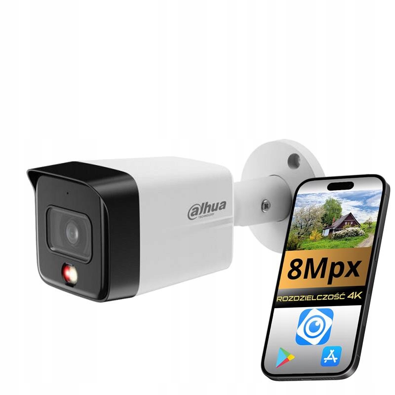 Ip Kamera 8 Mpx 4K IPC-HFW1839TC-A-IL-0280B-S6 Smart Dual Light Dahua PoE