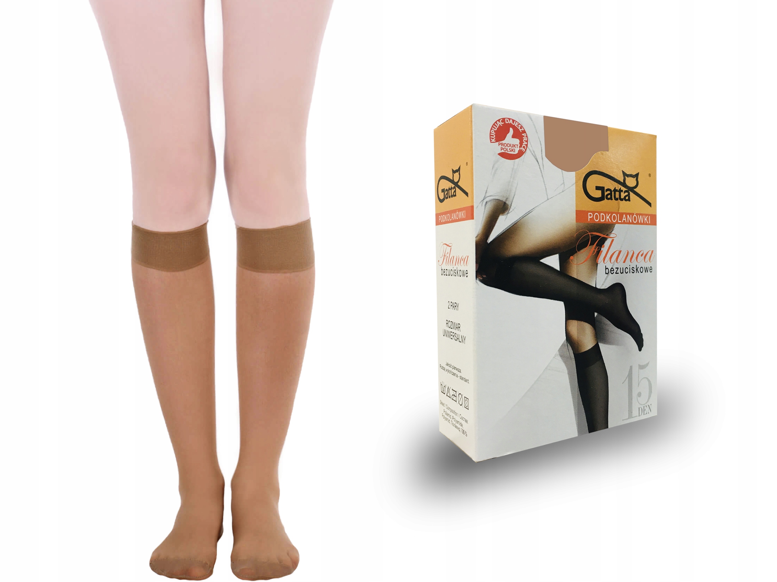 

Gatta podkolanówki Filanca, 15 den, 2 pary, beige