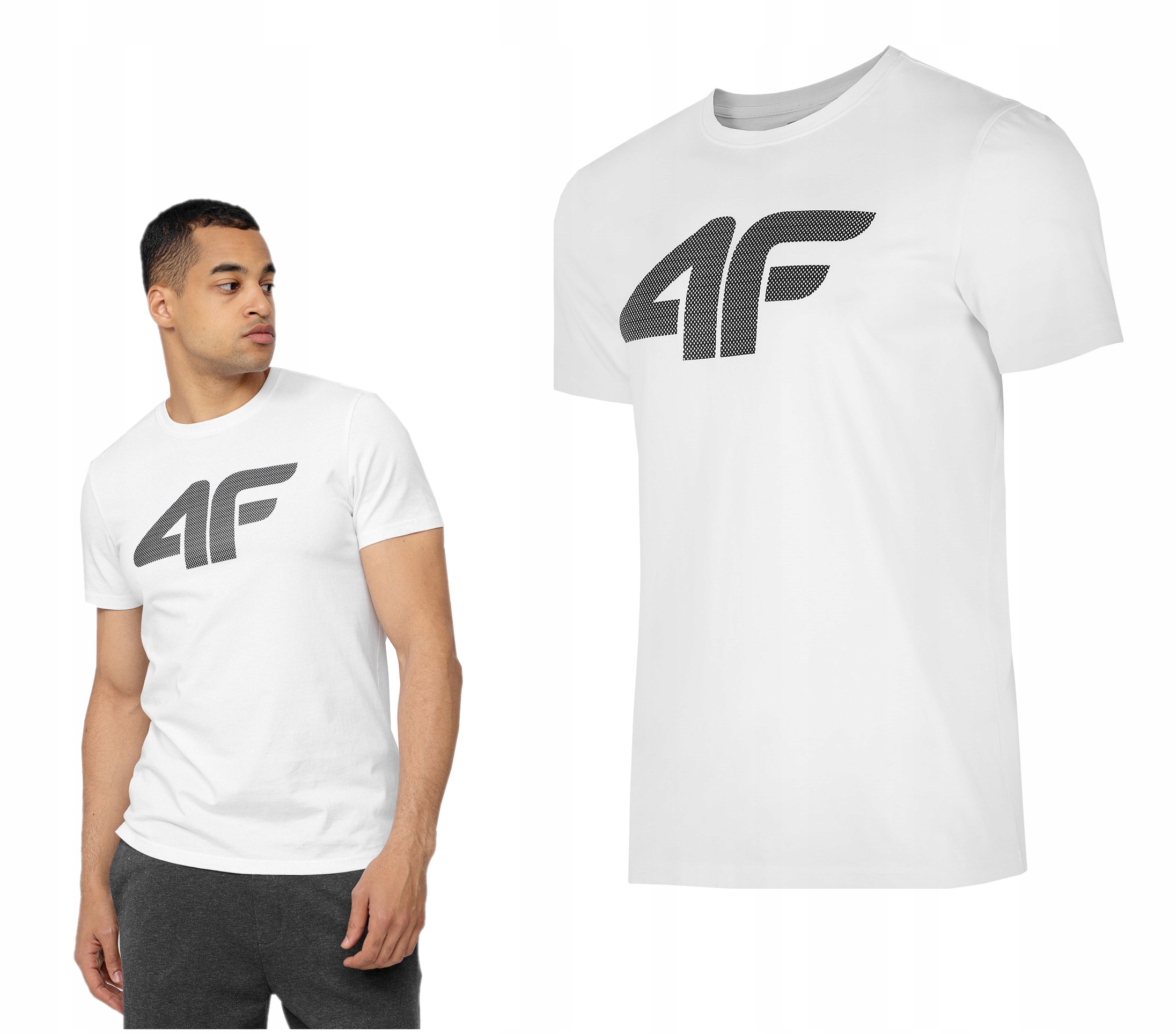 

4F T-shirt Koszulka Męska Biała M Bawełna TSM353