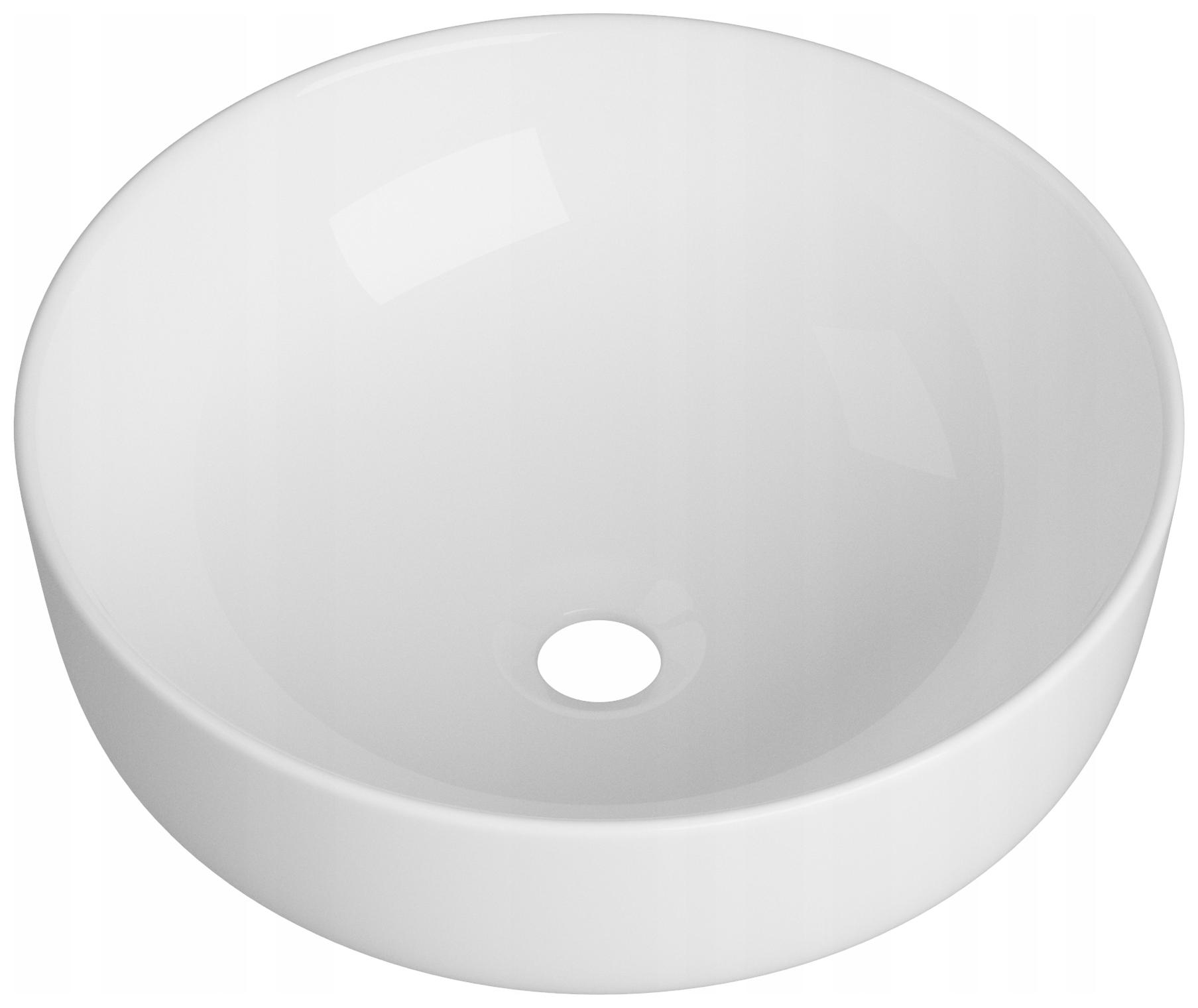 Umývadlo Na Dosku Okrúhle Biele Keramické Do Kúpeľne Stojacie Na Dosku Teo