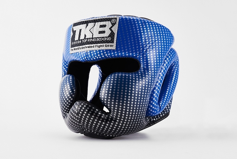 Kask Bokserski Top King Star Niebieski XL