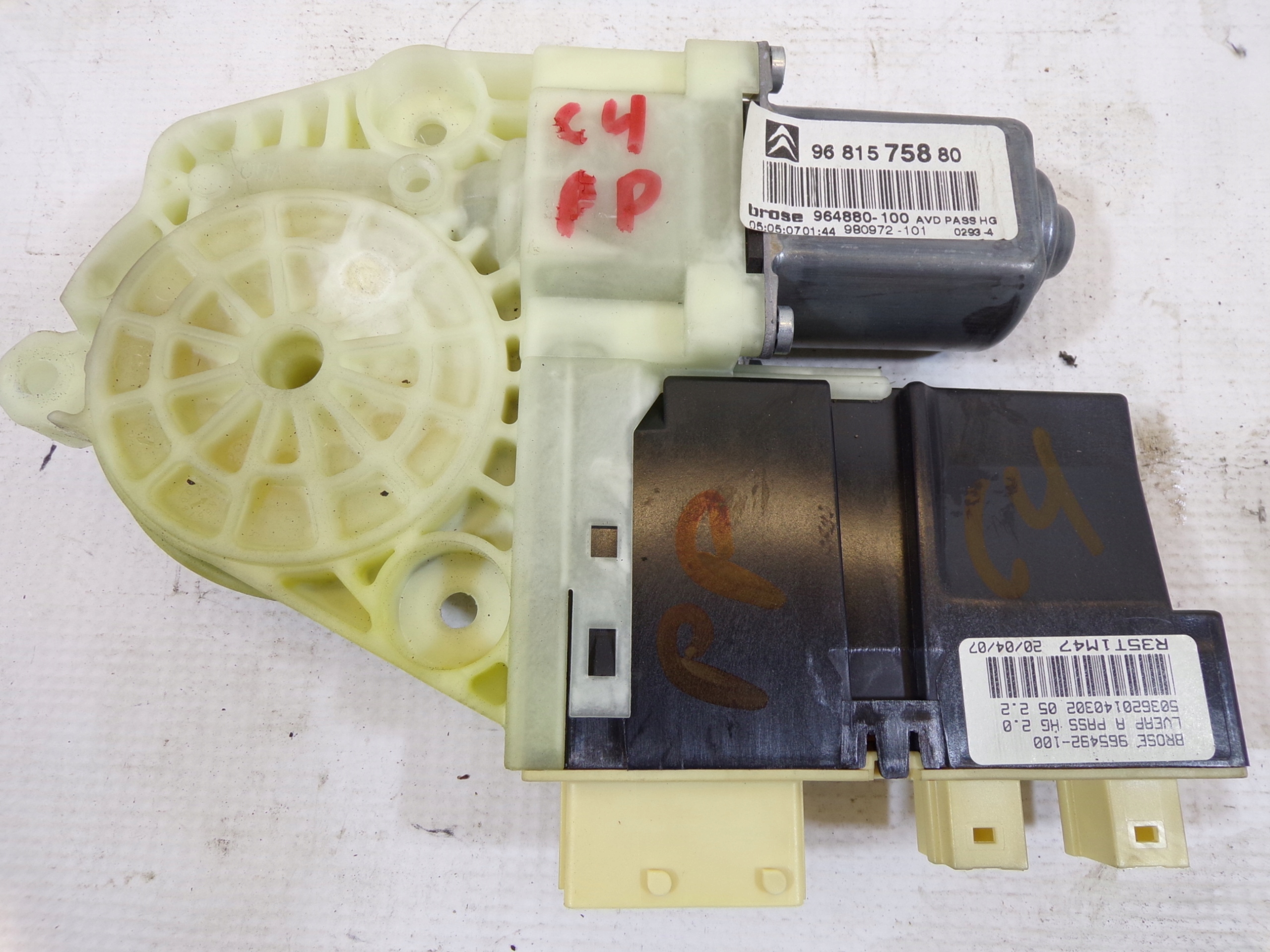 mini motor windows right front CITROEN C4 965492100
