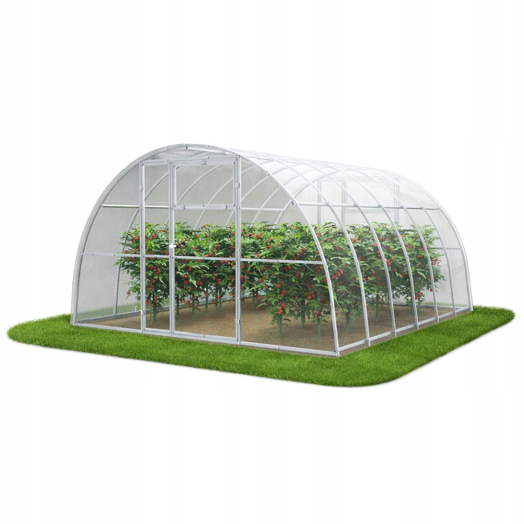Skleník z polykarbonátu Zahradní tunel 3,5x4 m profil 40x20 pozink 8 mm silný