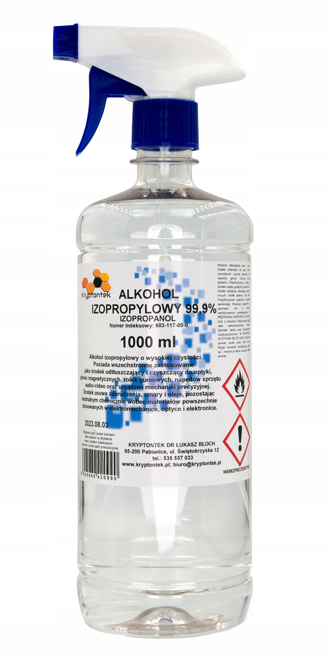 IZOPROPANOL IPA 1000ml 1L 99,9% SPRYSKIWACZ