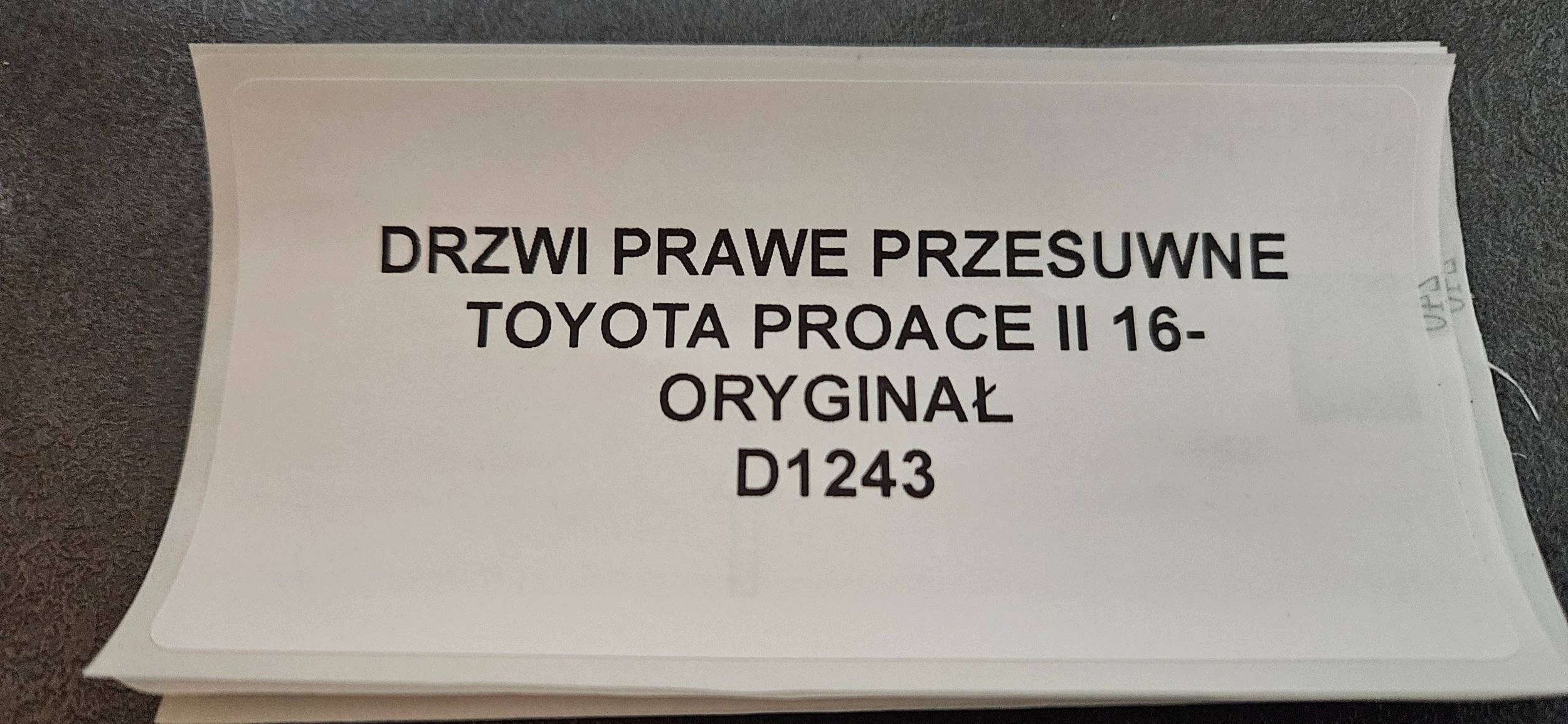 tür rechts schiebe TOYOTA PROACE II 16- original