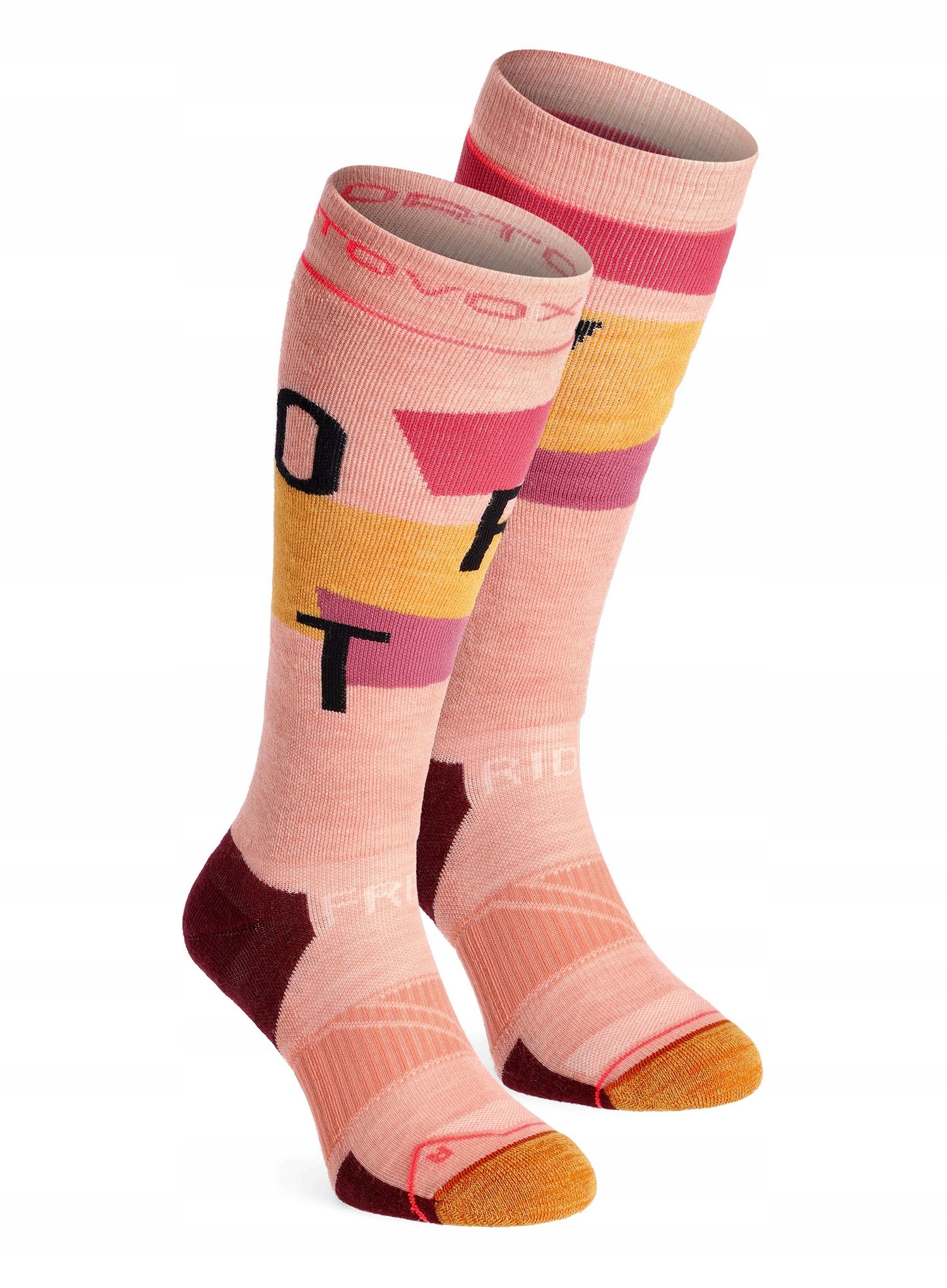 Ponožky lyžařské ponožky Ortovox Freeride Long Socks Cozy bloom 35-38