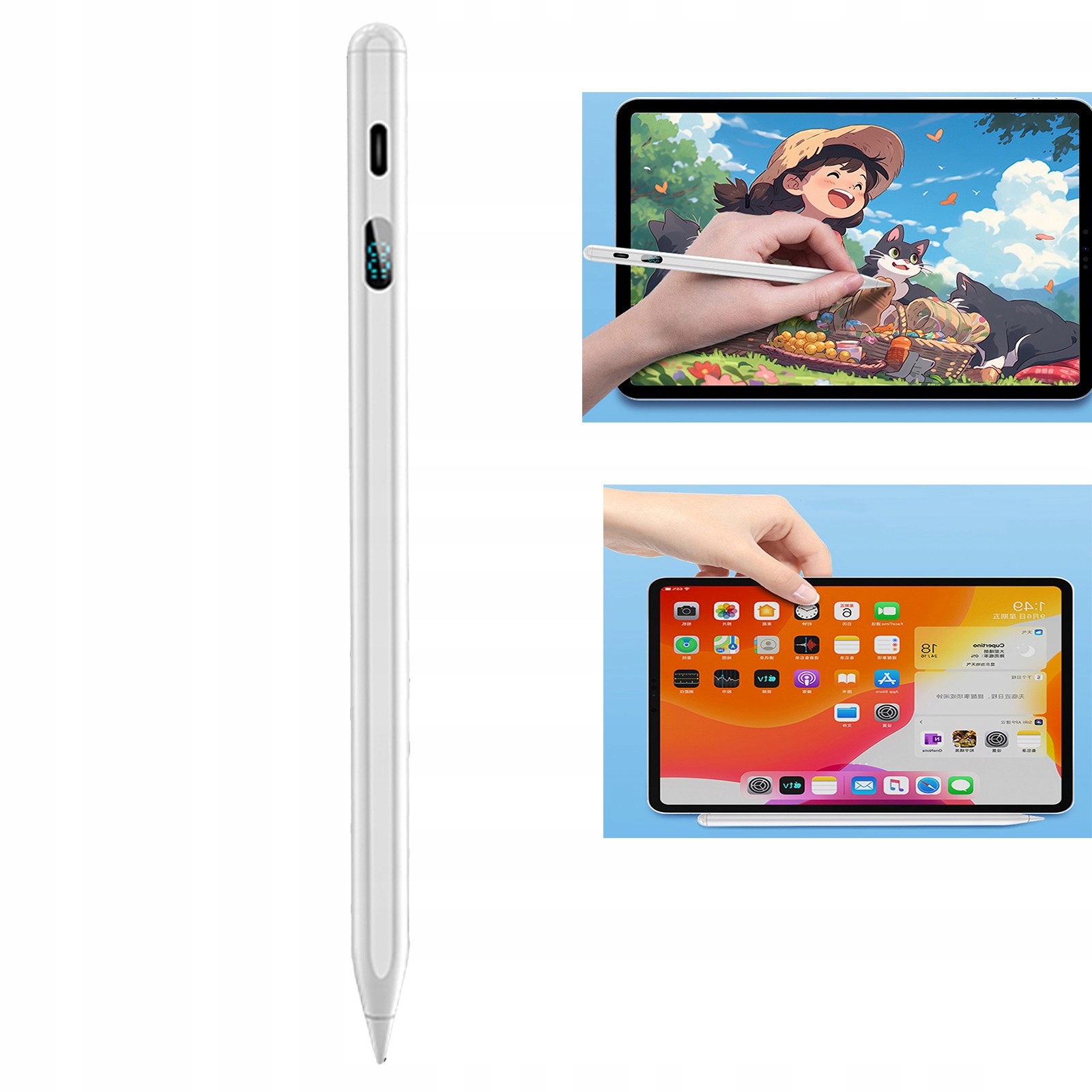 IPad Rysik Do Telefonu Tablet Ekran Dopasowany iPad(2018+) iOS 12.2+, 2 zapasowe stalówki