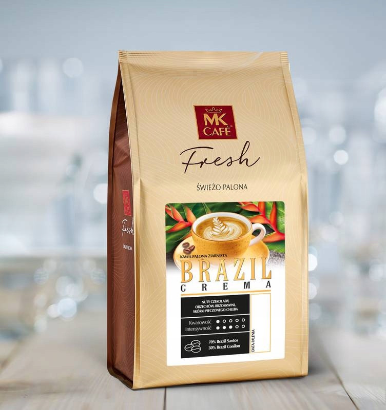 Kawa ziarnista MK Cafe Fresh Brazil Crema 1kg Marka MK Cafe