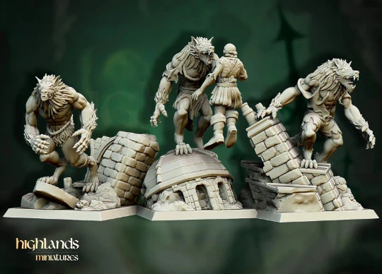 Highlands Miniatures Undead Werewolfs