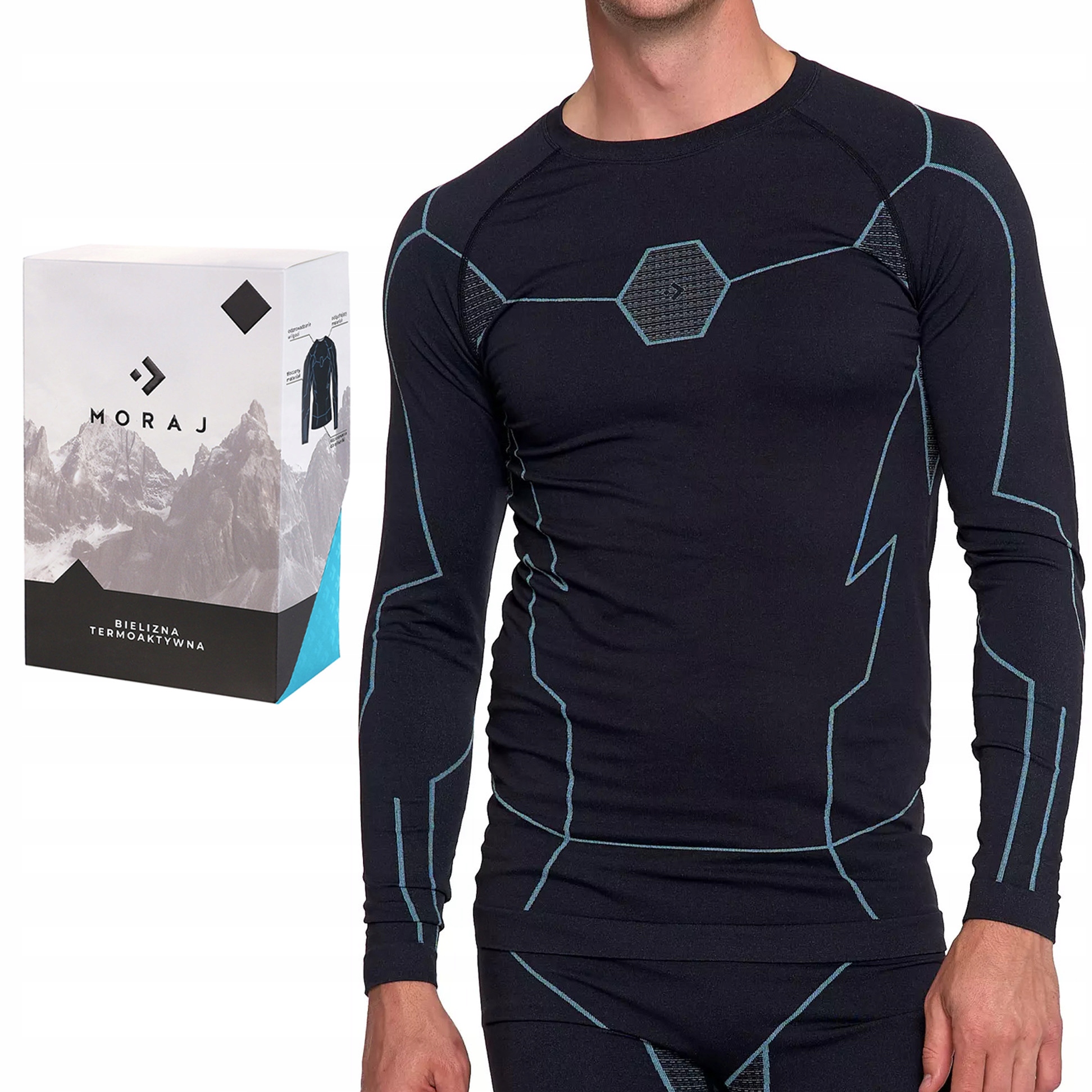 Bluza Termoaktywna Moraj Podkoszulka Męska Termiczna z Jonami Srebra M