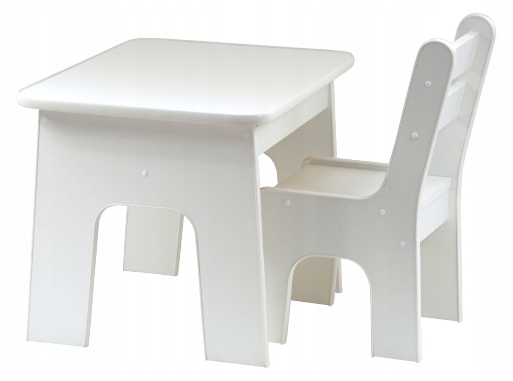 Krzesło z szufladą i otwierany stolik dla dziecka Biały kolory K2