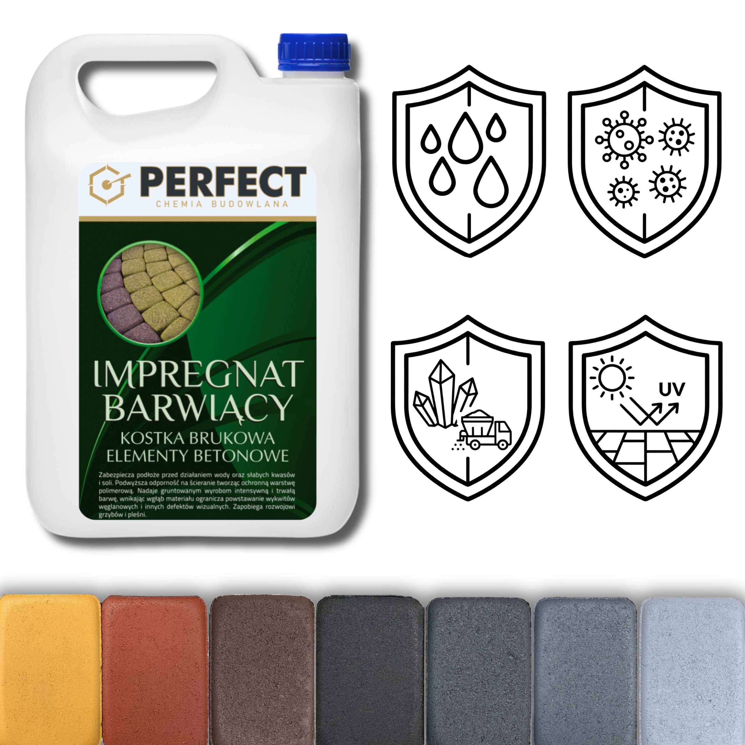 Barvící Impregnace Na Betonu Dlažební Kostky 10 L Barvy