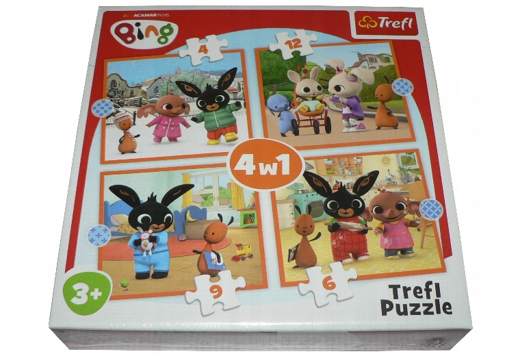 

Bing puzzle dla najmłodszych 4w1 Trefl 4-6-9-12