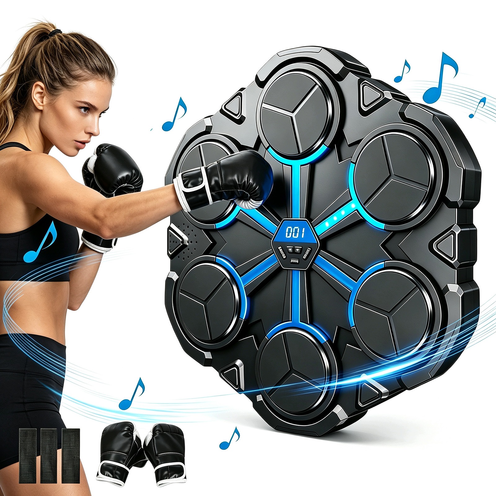 Music Boxing Tréninkový Stroj Led 3 Boxerské Režimy Bluetooth 11 Rychlostí