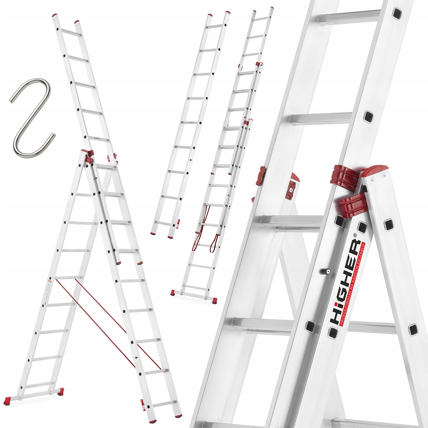 Žebřík 3x9 univerzální Mocna Pro 150 kg