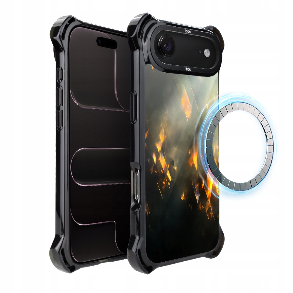 Pouzdro Ibizu DropGuard Ultra pro iPhone Air s MagSafe, zlaté jiskry