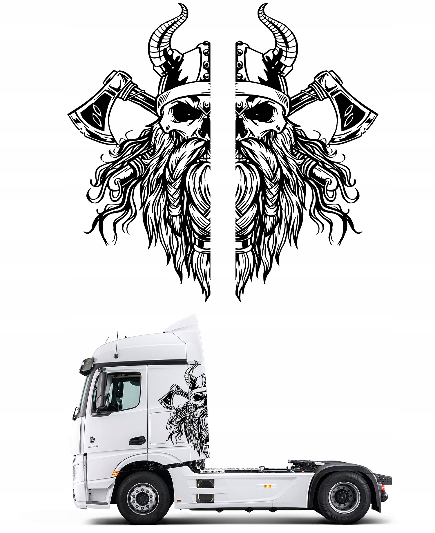 NAKLEJKI NA TIRA CIĄGNIK KABINĘ XXL FORMAT 94 X197