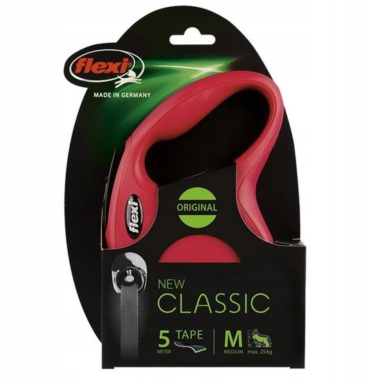 

Flexi New Classic Smycz taśma M 5m czerwo. do 25kg