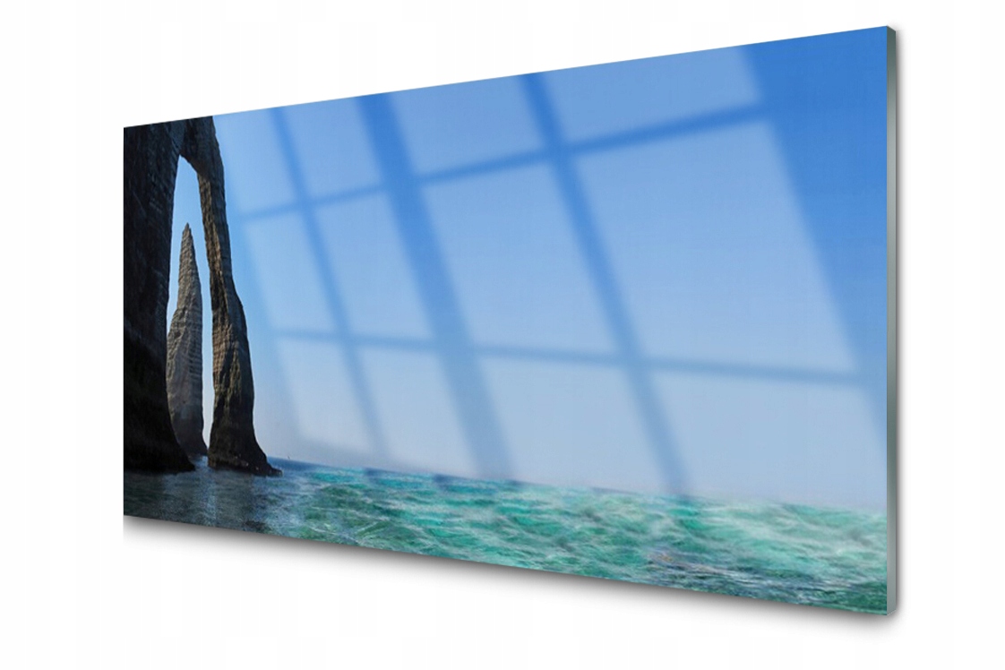 

Panel szklany Płytka Skała Morze 120x60 + Klej