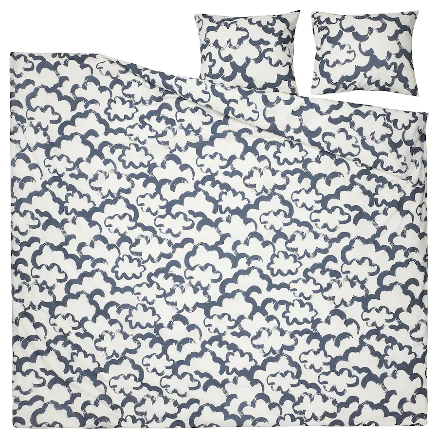 

Ikea Ekpurpurmal Komplet pościeli 200x200 Chmurki