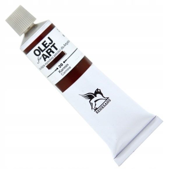 Farba olejna 60ml, Karmin, Renesans, NR 20
