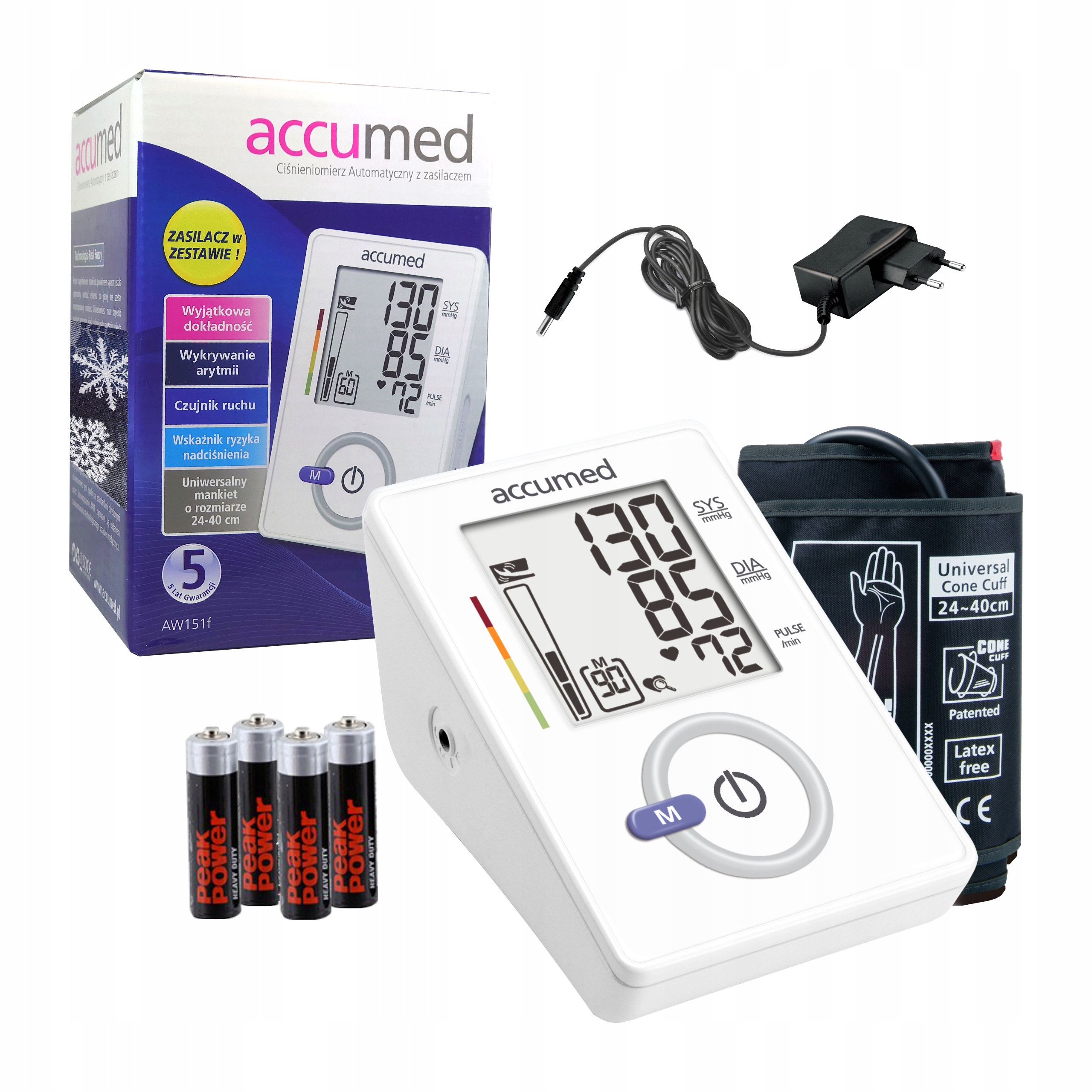 

Accumed Ciśnieniomierz Naramienny Arytmia Zasilacz