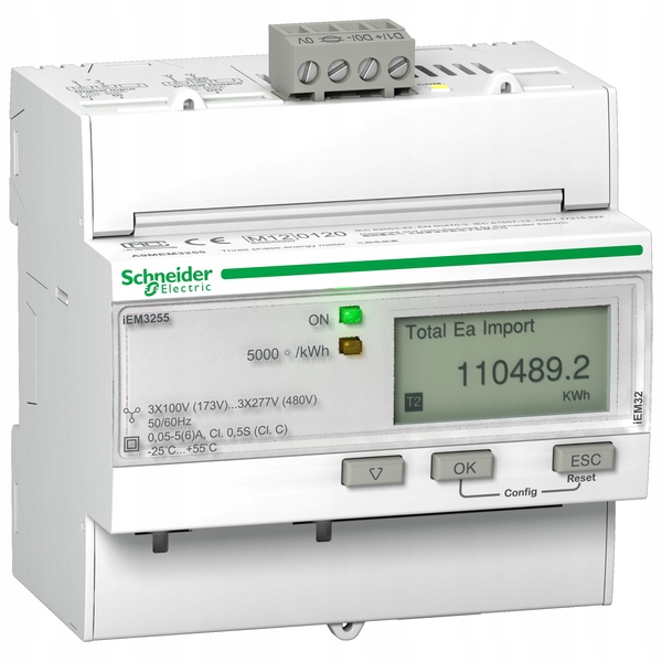 Schneider Elektrický merač energie iEM3255 Modbus MID A9MEM3255
