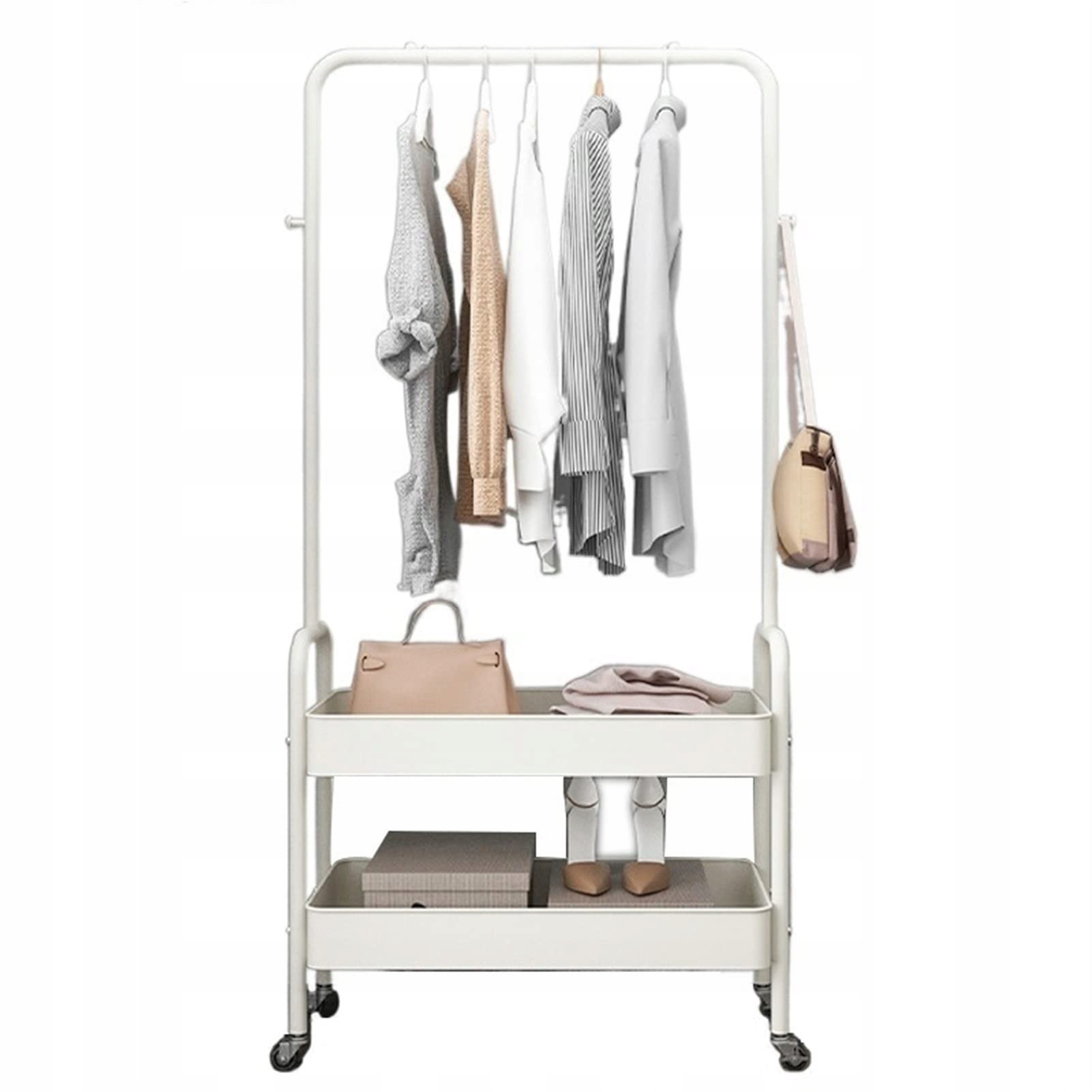 Bílý Věšák Na Oblečení Stojan Na Věšáky Botník Stojící Šatník