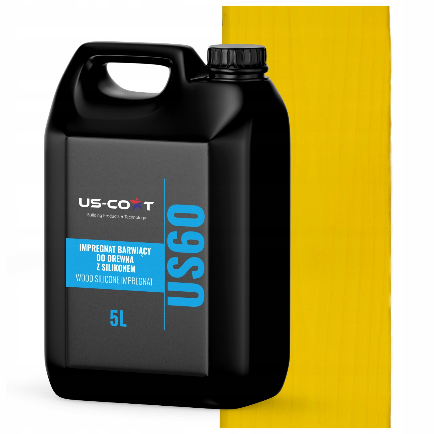 Barvící Impregnát Na Dřevo Se Silikonem 2v1 Altán Desky Uv Barva Žlutá 5L