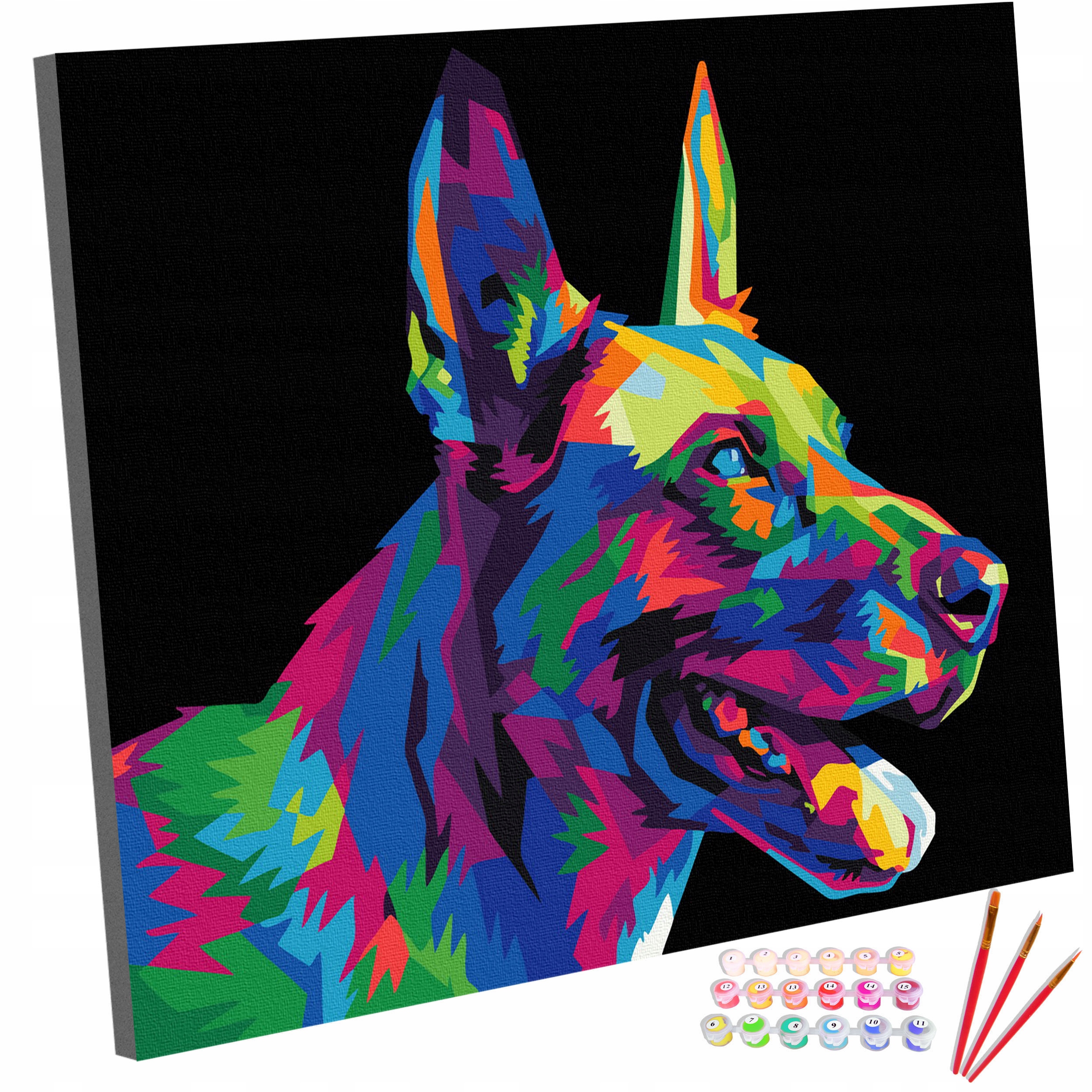 Sada Obraz na malování Malování Podle Čísel Na Rámu Vlk Pes 40x50 cm