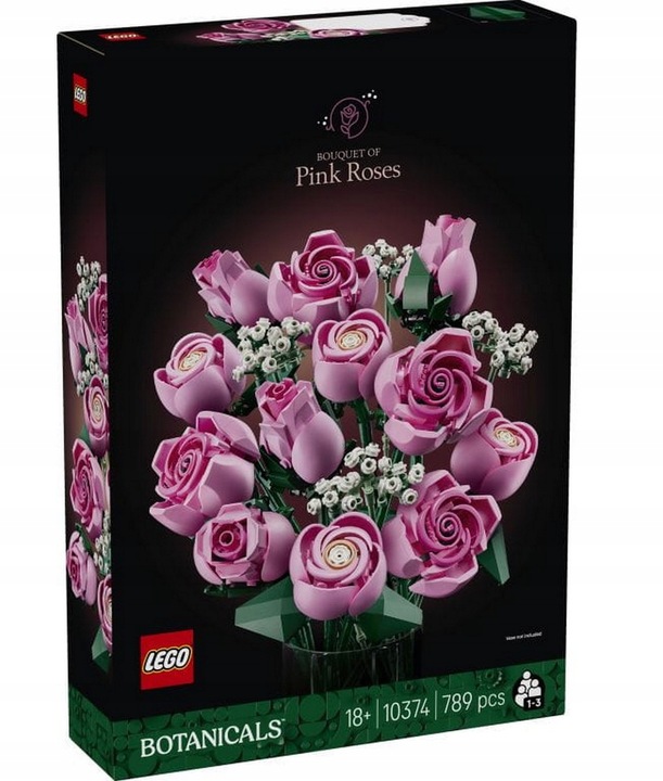 Květiny Lego Botanicals 10374 Kytice Růžových Růží Pro Den Žen