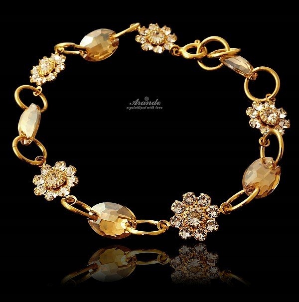 Krystaly Náramek Golden Feel Zlaté Stříbro