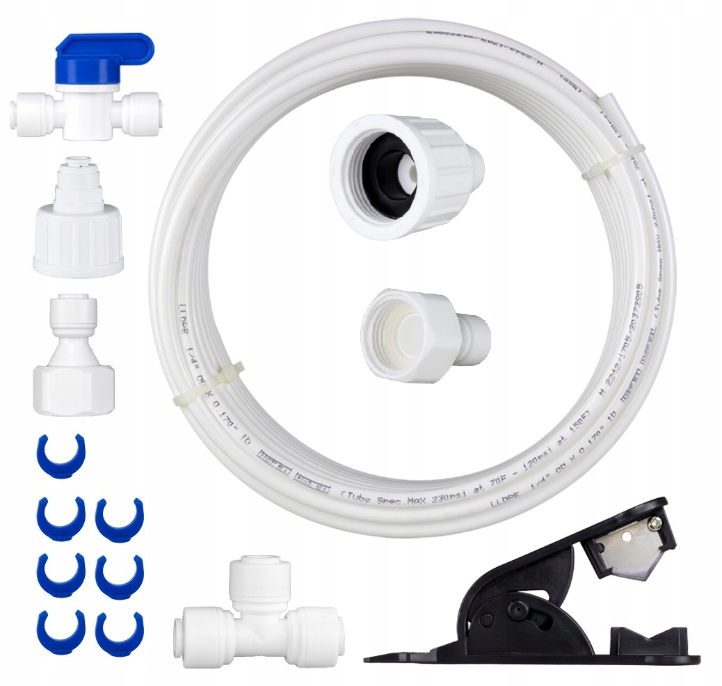 Zestaw Aqualogis do Podłączenia Wody w Lodówkach z Kostkarką