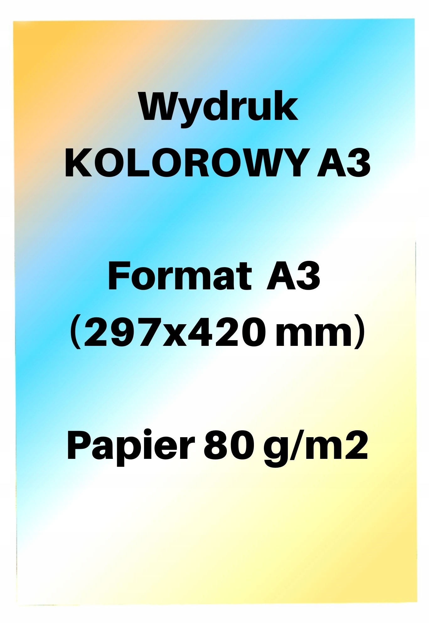

Wydruk, druk, ksero kolorowy A3 od 1 szt