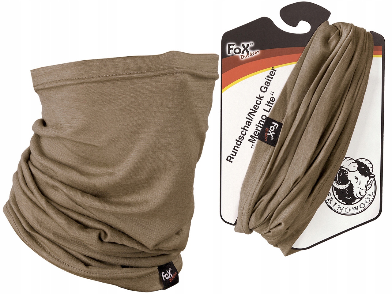 

Fox Komin Termoaktywny Szal Wełna Merino Coyote