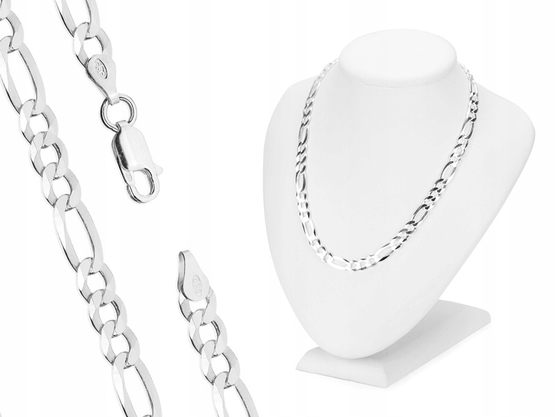 Pánský Stříbrný ryzosti 925 Řetízek S Figarem 45cm