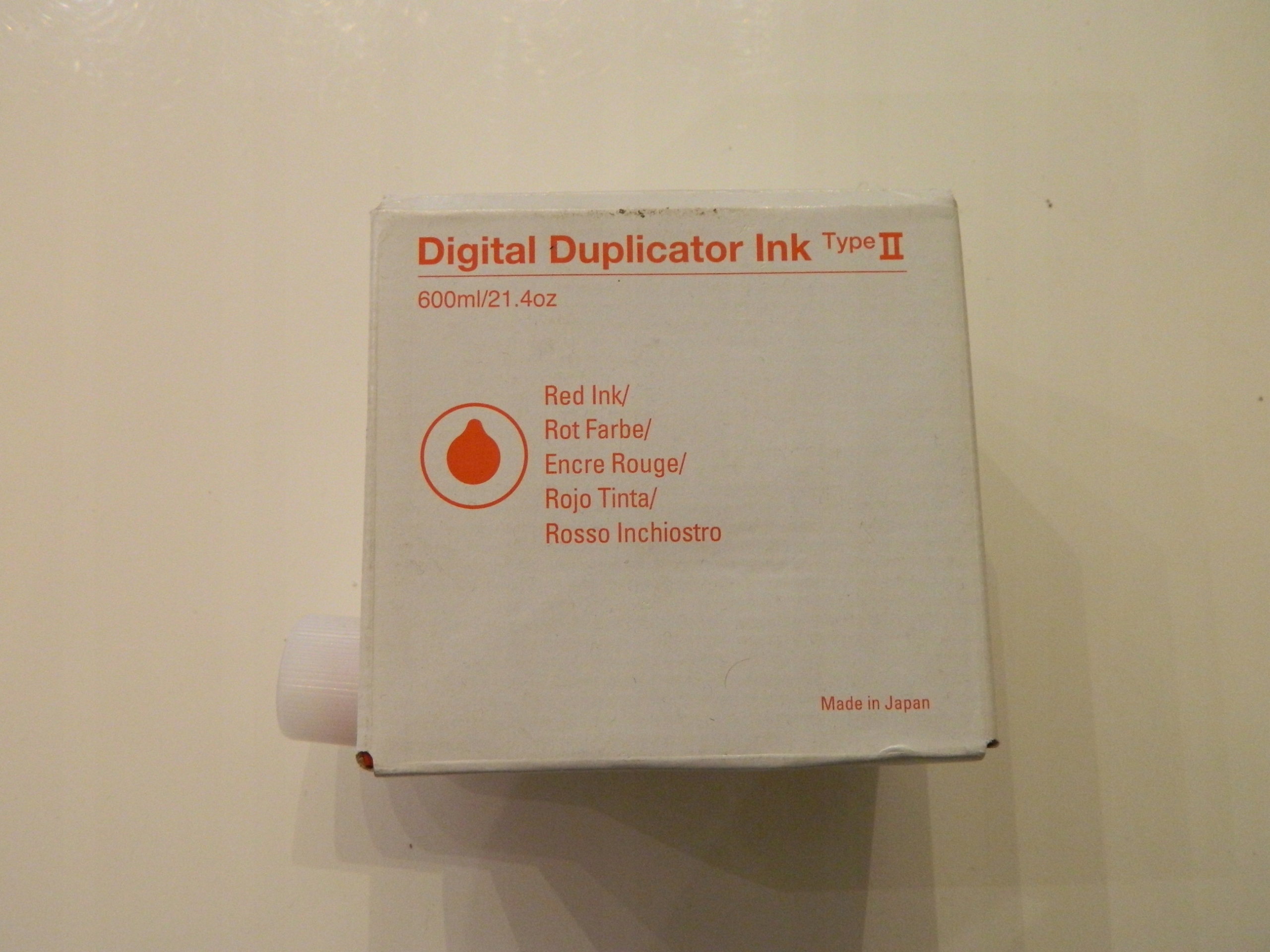 Ricoh Type II Digital Duplicator Ink Red
