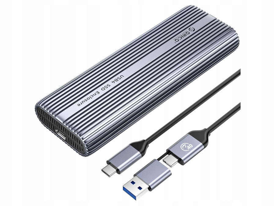 Obudowa Ssd M.2 NVMe 40Gbps Usb-c z wentylatorem Orico ACOM2-U4-GY-BP