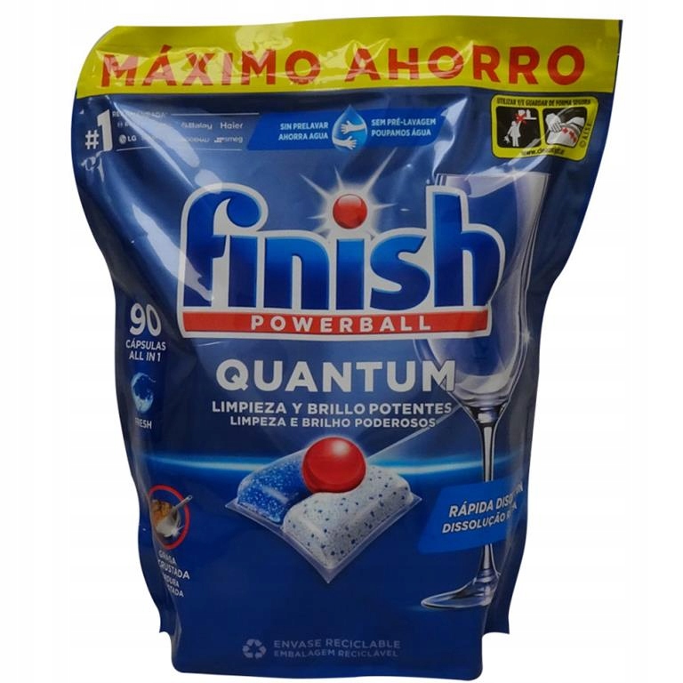 Levně Finish Kapsle do myčky Quantum 90ks All in One Španělsko