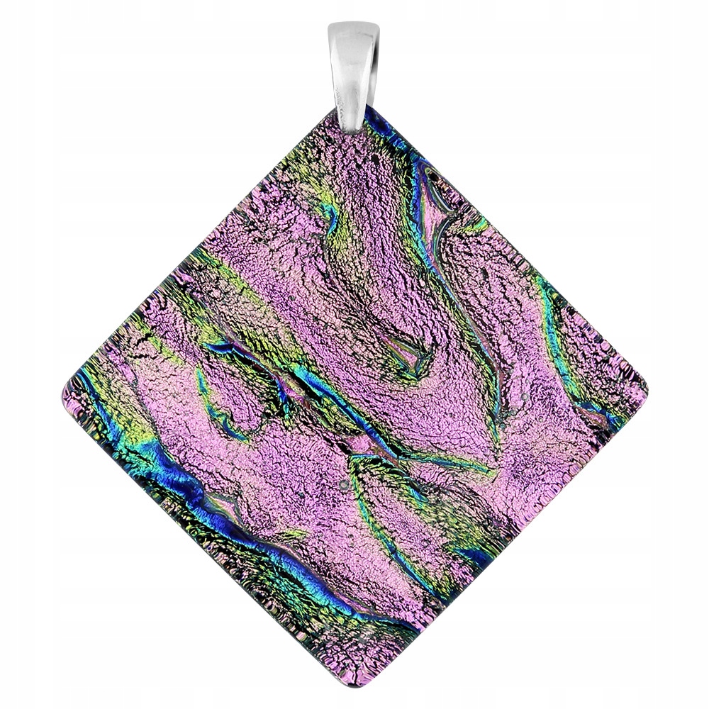 Dámský růžový přívěsek Harf sklo murano