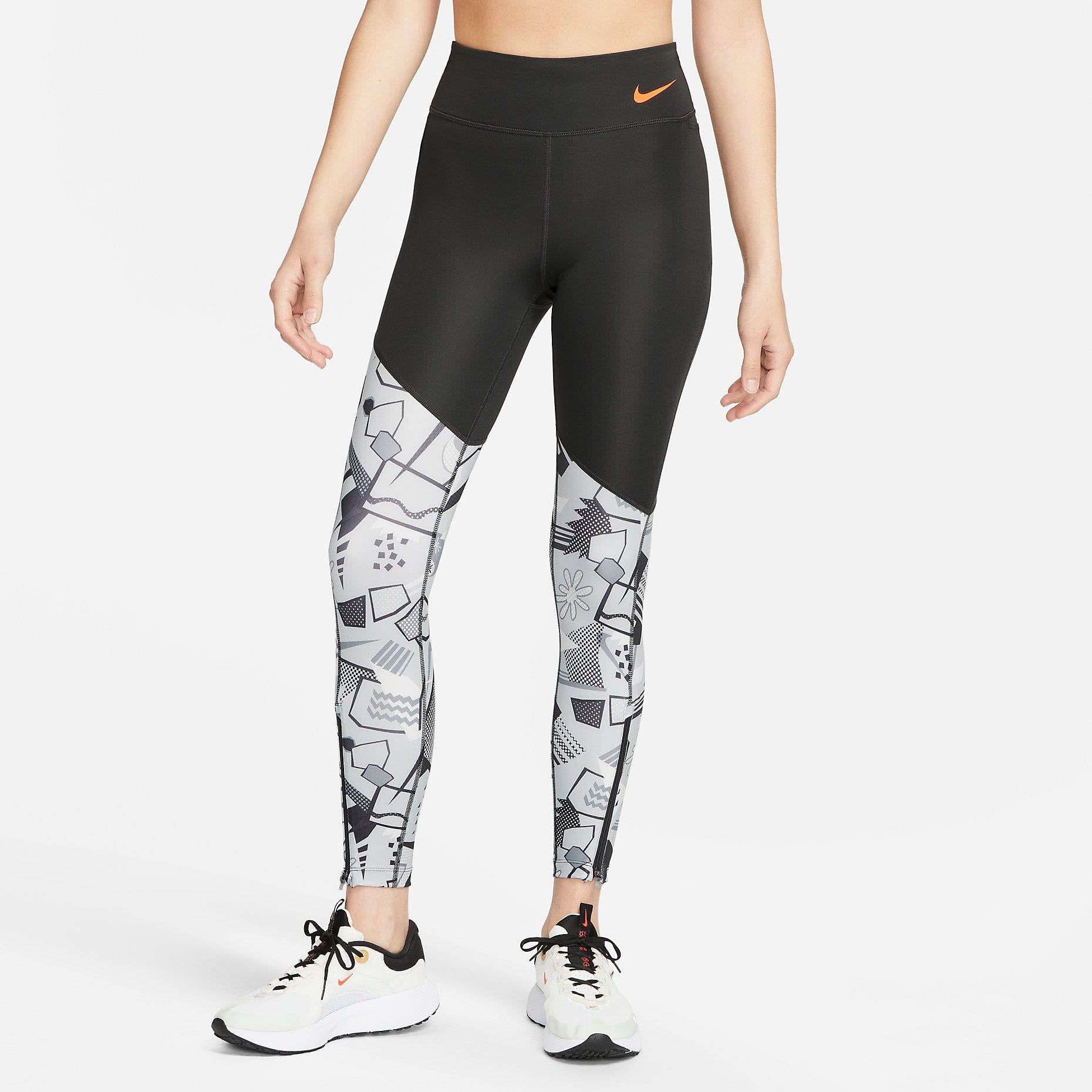 Nike Dri-fit Nové Legíny Retro Run Mid-Rise DM 7763 070 R Xs
