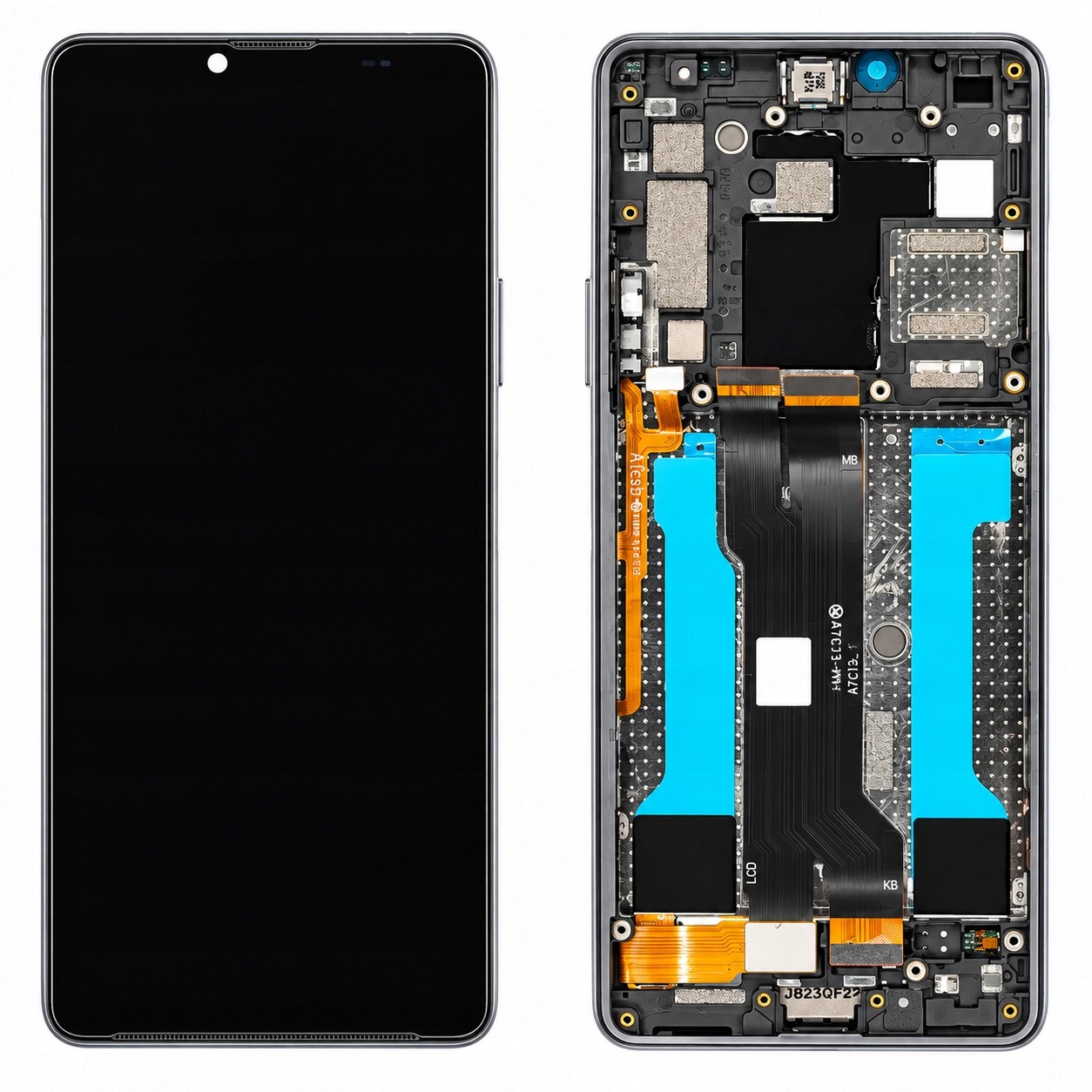 Nowy Ekran LCD Sony Xperia 10 III BT52 XQ-BT52 Z Ramką Czarny