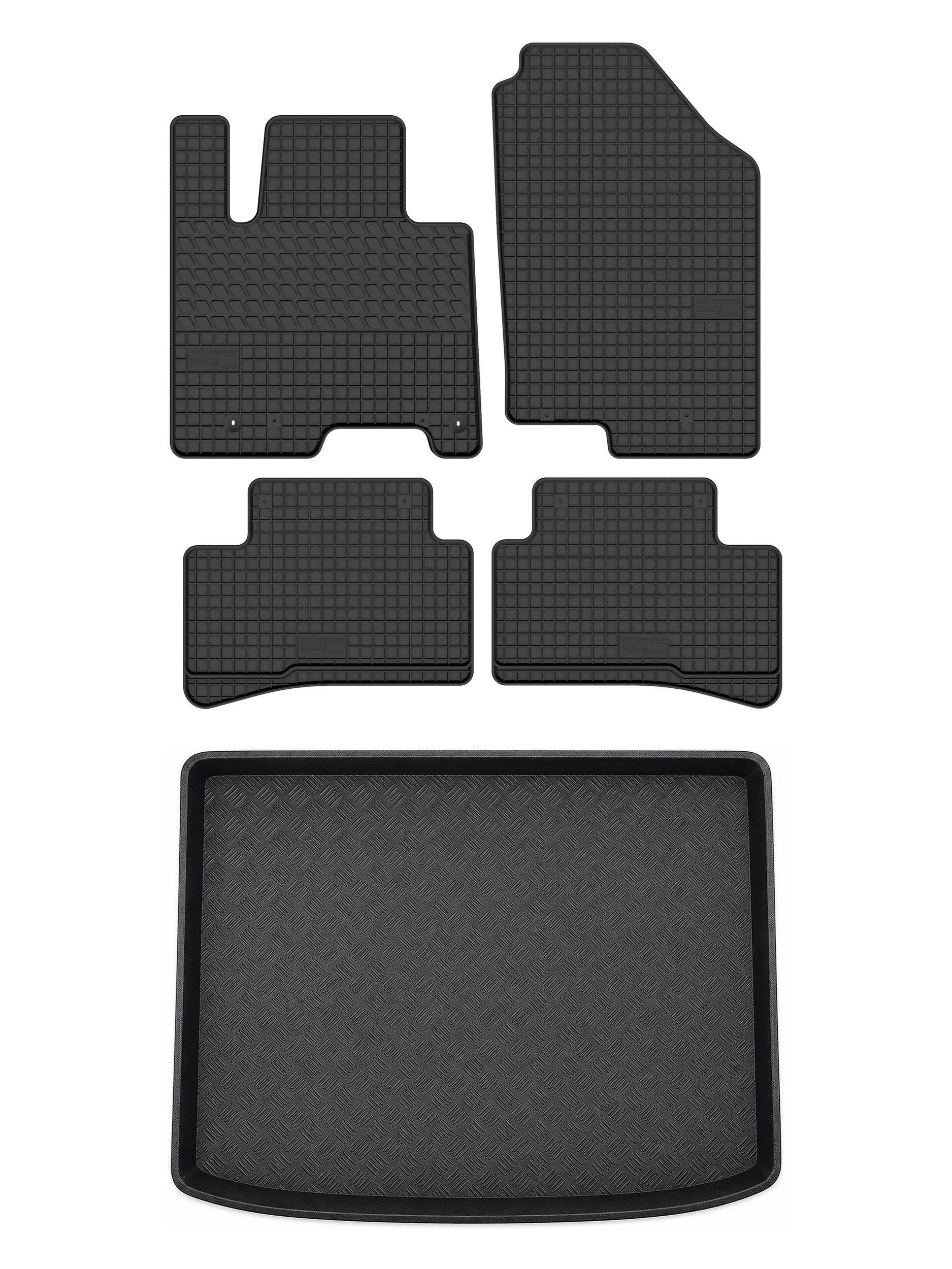 Gumové rohože SolidTread rohož batožinového priestoru pre: Kia Sportage V 2021 – 5 ks