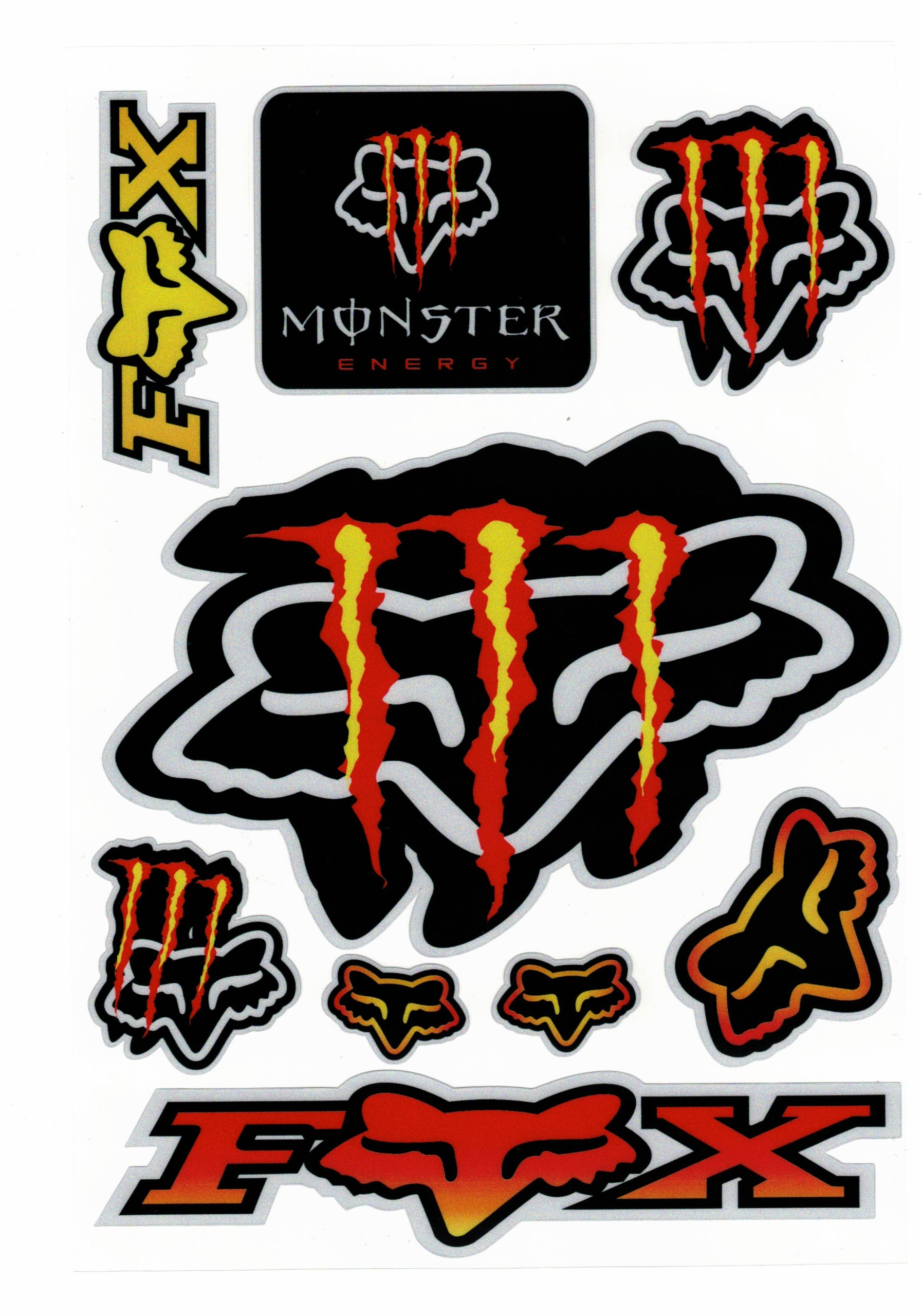 

Naklejki Na Motor Motocykl Monster Fox Zestaw