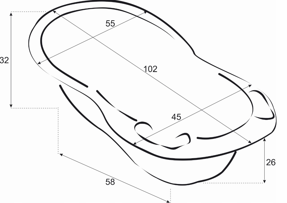 WANIENKA DLA DZIECKA TEGA BABY WANNA DUŻA SERIA KACZKA SZARA 102 cm Kod producenta WD.TEGA.102.KA.W4S
